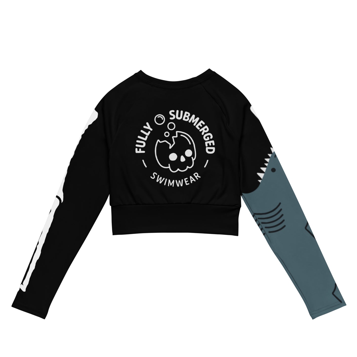 ♻️ Shark Bite Cropped Rash Guard